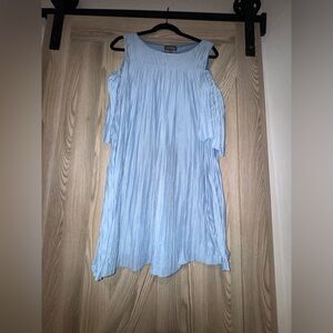 Luxology Sky Blue Pleated Tunic
